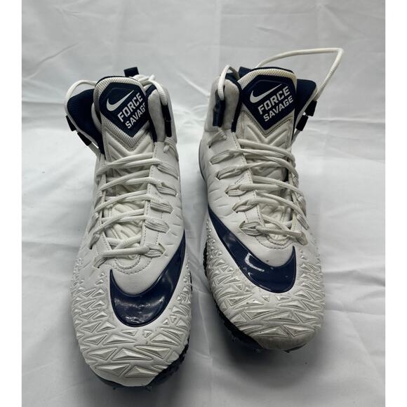 Nike Mens 12 Zoom Force Savage Mid Blue White Football Cleats 880144-155 Shoes main image 4